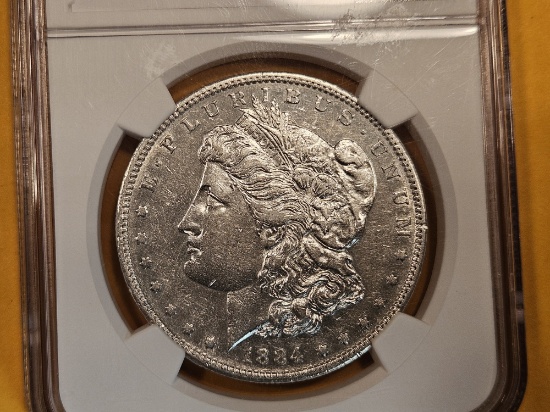 * Better Date NGC 1884-S Morgan Dollar in About Uncirculated - details