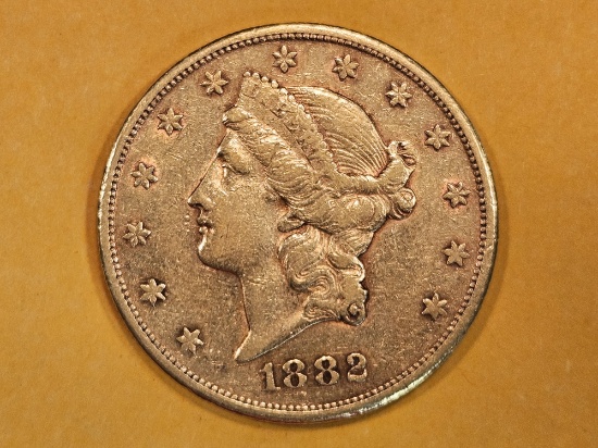 GOLD! About Uncirculated 1882-S Gold Liberty Head $20