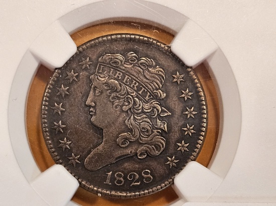 NGC 1828 Classic Head Half-Cent in About uncirculated - details
