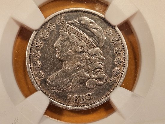 NGC 1833 Capped Bust Dime in Very Fine - details