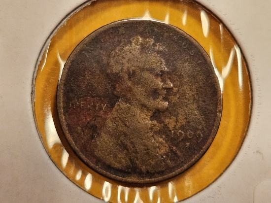 * Semi-key 1909-S Wheat cent in Very Good - details