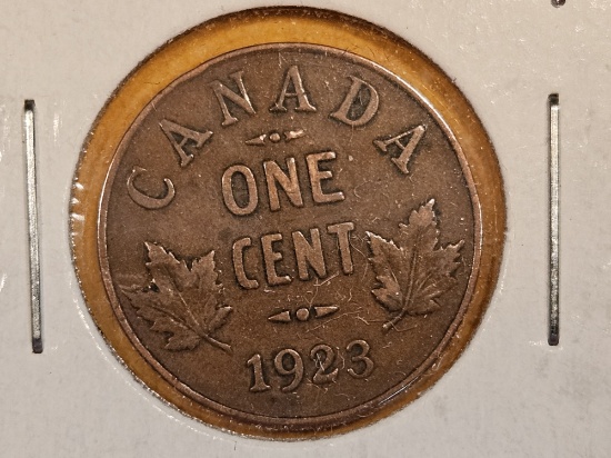 Semi-Key 1923 Canada one cent