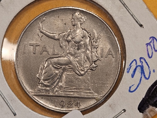 1924 Italy 1 lira