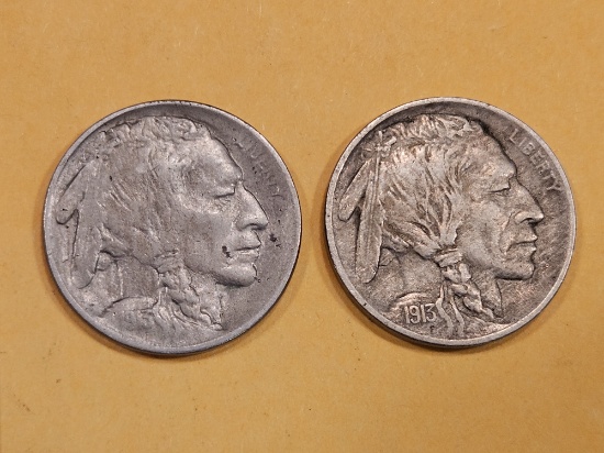 Two First Year Buffalo Nickels
