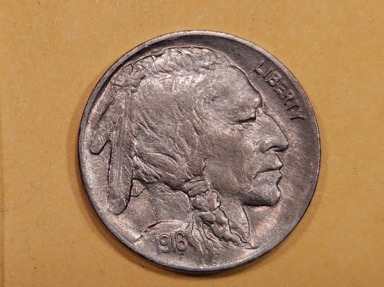 Bright About Uncirculated Plus 1916 Buffalo Nickel