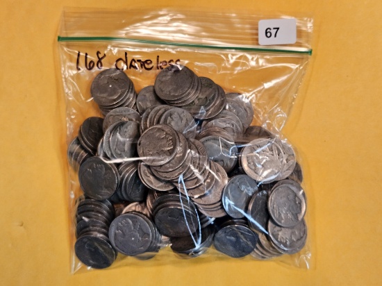 One Hundred sixty-eight Buffalo Nickels