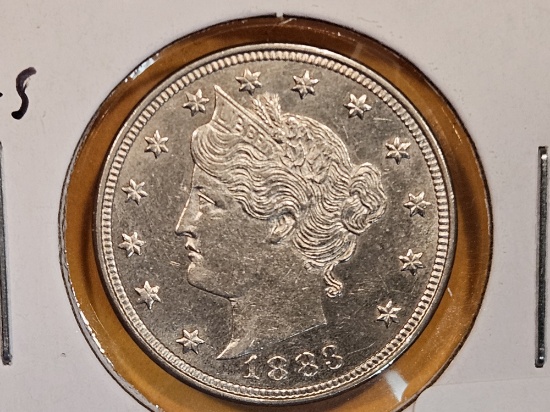 Very Choice brilliant Uncirculated 1883 Liberty "V" Nickel