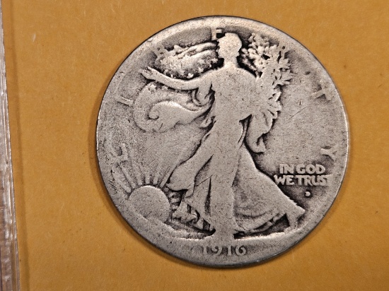 1916-D Walking Liberty half Dollar