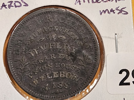 1834 Hard Times Token in Extra Fine plus