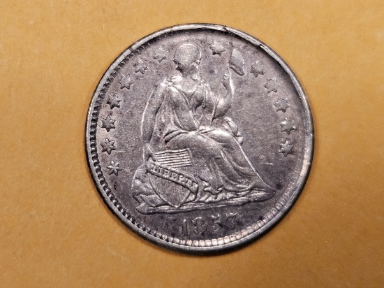 1857 Seated Liberty Half Dime in Extra Fine