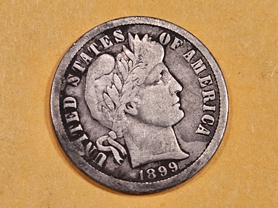 Better date and grade 1899-O Barber Dime in Fine