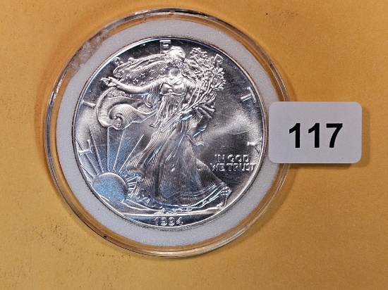Semi-Key 1994 GEM Brilliant Uncirculated American Silver Eagle