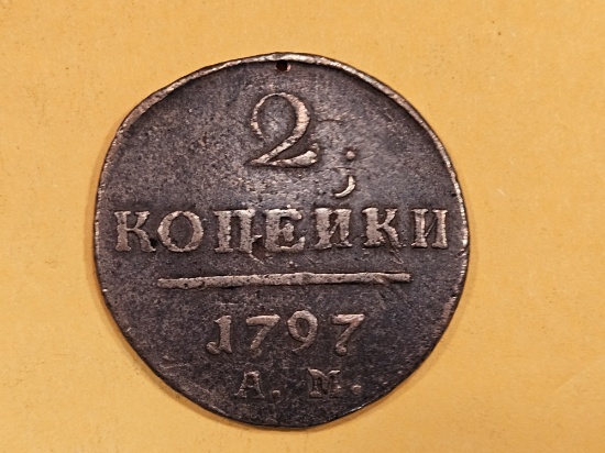 1797 AM Russia 2 kopek