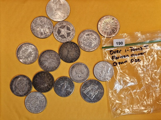 OVER ONE POUND of mixed world SILVER Coins