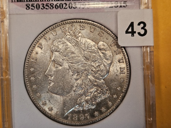 ANGS 1897-S Morgan Dollar in Mint State 66