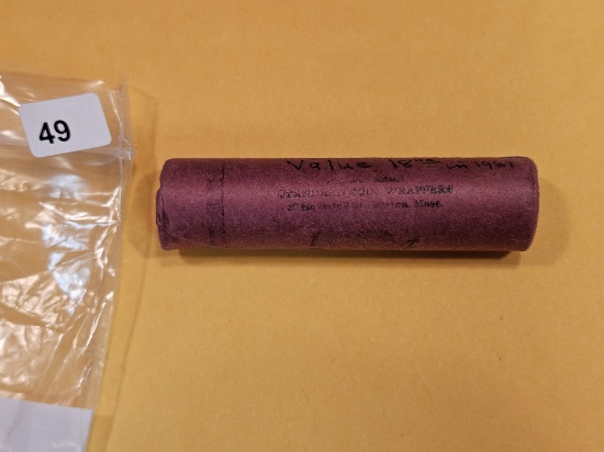 Bank wrapped roll of 1947 BU RED Wheat cents!