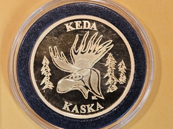 ** RARE ** GOLD! 2018 Yukon Mint KEDA KASKA .9999 Fine One Ounce GOLD Coin!