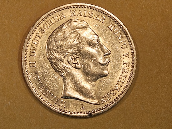 GOLD! 1889-A German States Prussia Gold 20 marks