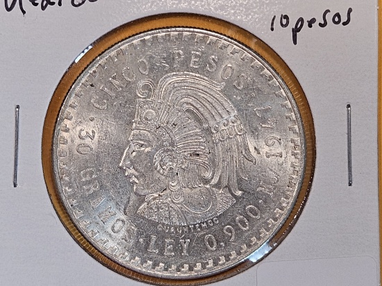 Brilliant Uncirculated Plus 1947 Mexico 10 pesos