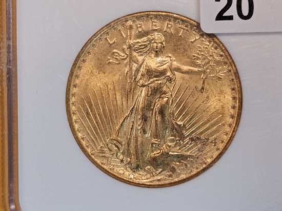 GOLD! NGC 1924 Saint Gaudens GOLD Twenty Dollar in Mint State 63