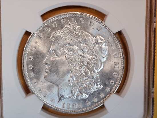 GEM! NGC 1904-O Morgan Dollar in Mint State 65