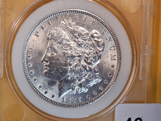PNC 1887 Morgan Dollar in MS-66