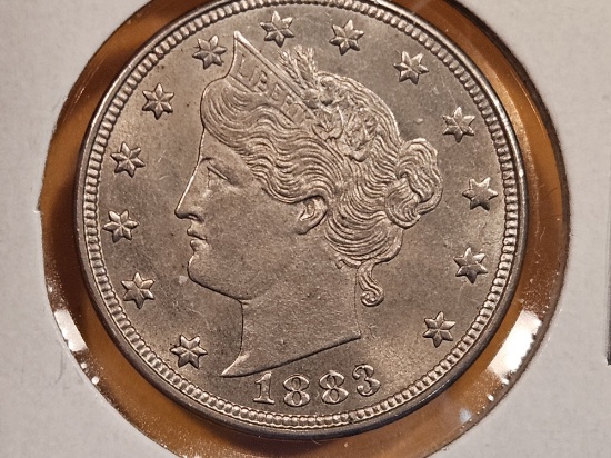 Choice Brilliant Uncirculated 1883 No Cents Liberty V Nickel