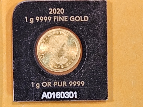 GOLD! 2020 Canada GEM Brilliant Uncirculated GOLD fifty cents