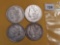 Four Mixed Silver Dollars