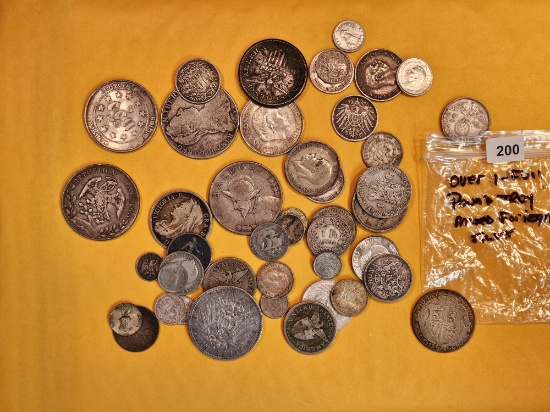 OVER ONE Troy POUND of mixed World SILVER coins
