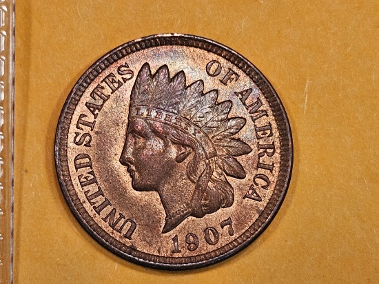Red-Brown 1907 Indian Cent
