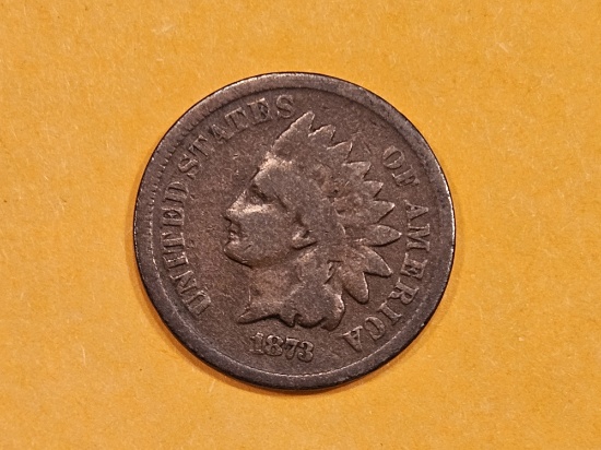 1873 Indian Cent in Very Good