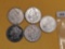 Five mixed Morgan Silver Dollars
