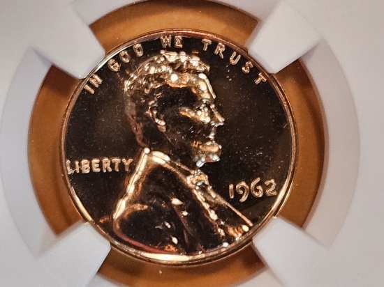 Superb GEM! NGC 1962 Lincoln Cent in Proof 68 RED