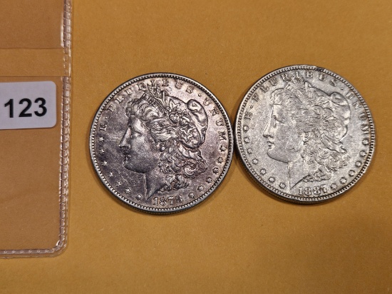 1878-S and 1887 Morgan Dollars