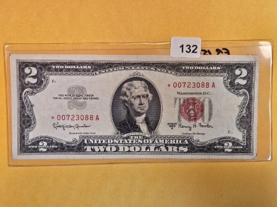 Series 1963-A Two Dollar Red Seal STAR Replacement Note