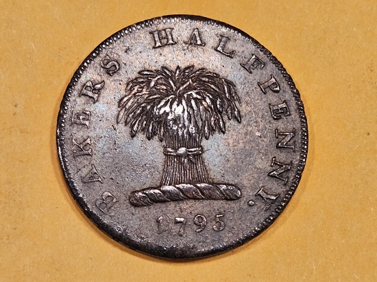 1795 CONDER Token in About Uncirculated