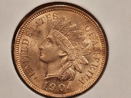 Very Choice Brilliant Uncirculated 1904 Indian Cent