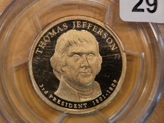 PERFECT! PCGS 2007-S Jefferson Dollar in Proof 70 Deep Cameo