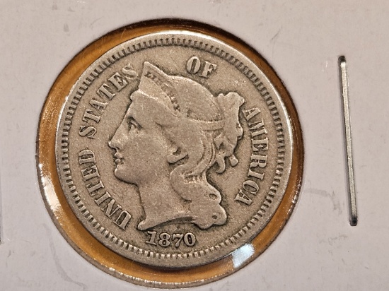 1870 Three Cent Nickel