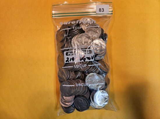 Two Hundred nineteen Buffalo Nickels