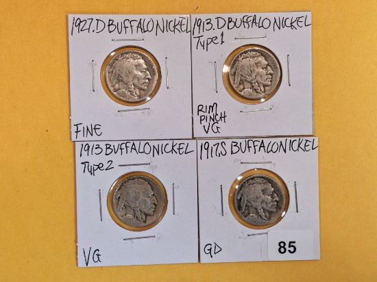Four better date Buffalo Nickels