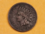 Semi-Key 1867 Indian Cent