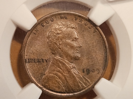 NGC 1909 VDB Wheat cent in Mint State 64 BN