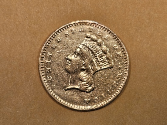 GOLD! 1856 Gold Dollar in About Uncirculated - Details