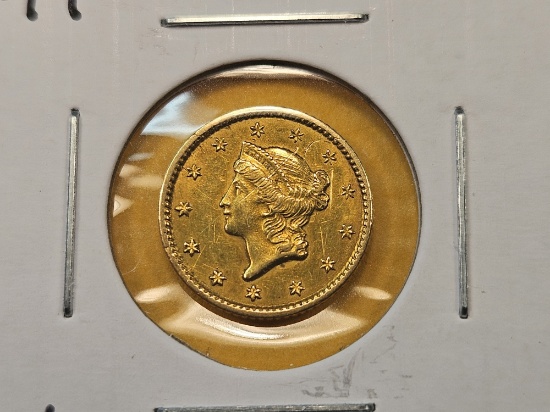 GOLD! 1849 Gold Liberty $1 Dollar