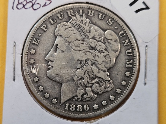 Better Date 1886-S Morgan Silver Dollar