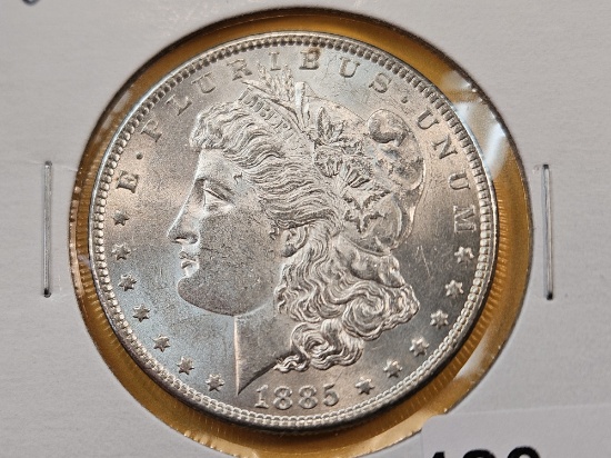 Brilliant About Uncirculated 1885 Morgan Silver Dollar