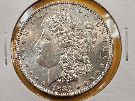 Brilliant About Uncirculated 1884-O Morgan Silver Dollar