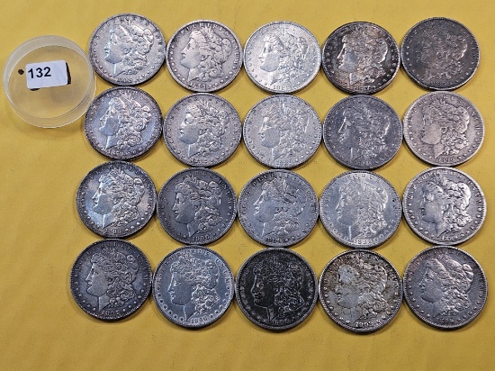** FULL ROLL ** Twenty Morgan Silver Dollars